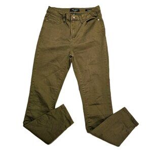 Judy Blue Los Angeles Straight Skinny Fit Brown Olive Khaki Pants Sz 9/29 #88146
